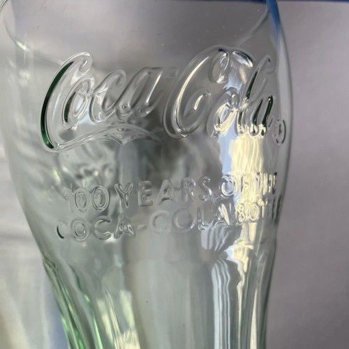 Coca-Cola collectible glass, vintage bottle design 2015