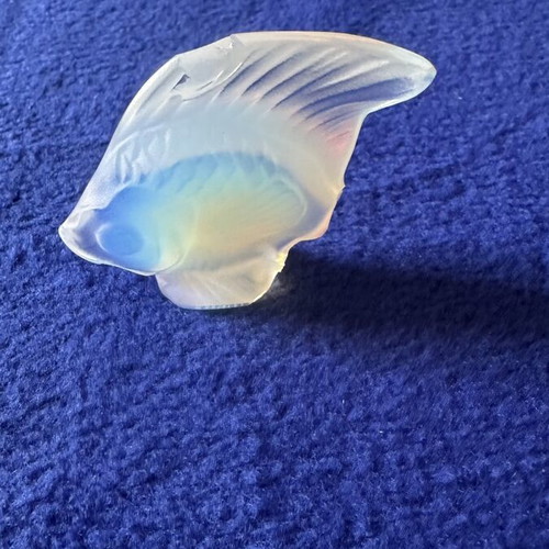 Lalique Crystal Fish used, satin glass decorative collectible