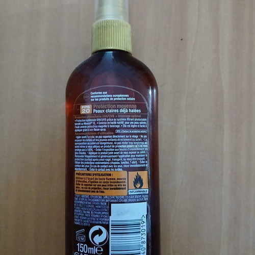 Garnier sunscreen oil SPF 20 new 150ml