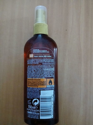 Garnier sunscreen oil SPF 20 new 150ml