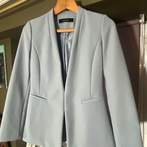 Zara Basic mid-length turquoise jacket like new, size S