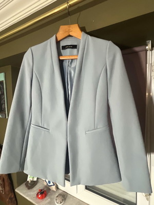 Zara Basic mid-length turquoise jacket like new, size S