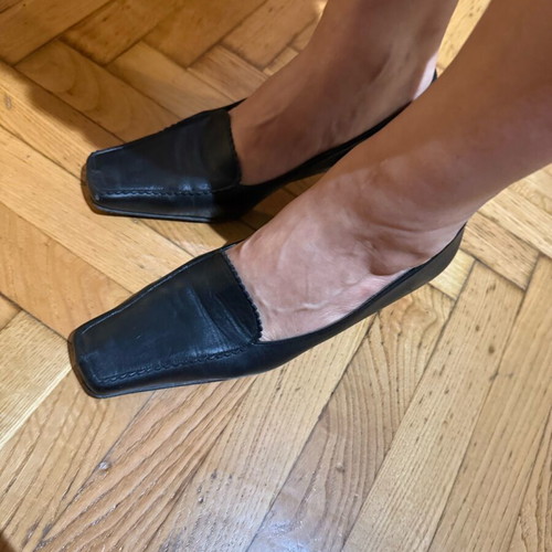 Heels used with square toe, black, size 38 Chaniotakis