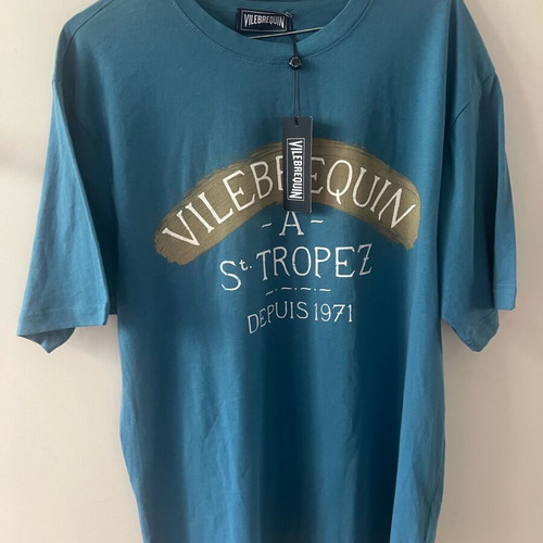 Vilebrequin St Tropez T-Shirt Men New, Size XL, Turquoise