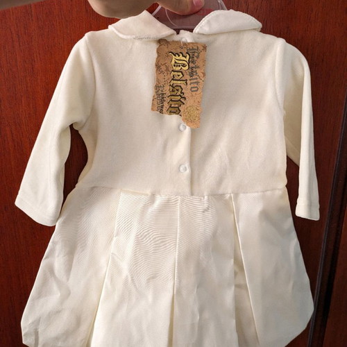 Velvet baby dress like new for 9 months