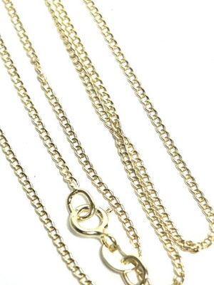 Gold Gourmette Necklace K18 18kt 1.10g 50cm new