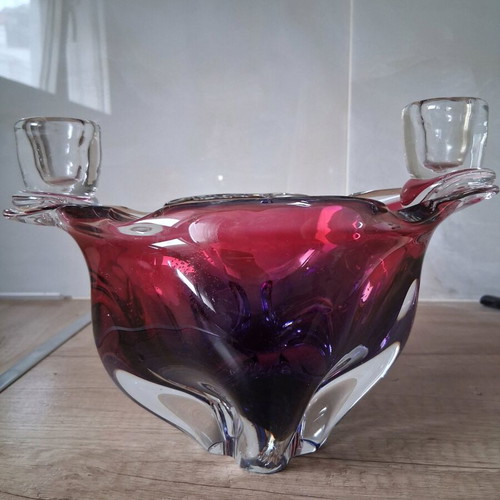 Murano vase-candlestick like new, crystal