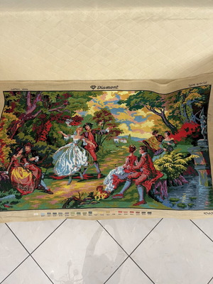 Handmade textile painting like new, size 1.15x0.66 m