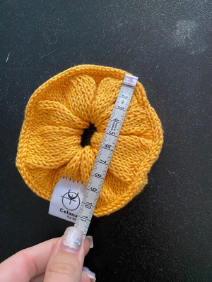 Πλεκτό scrunchie βαμβακερό, μονόχρωμο καινούργιο