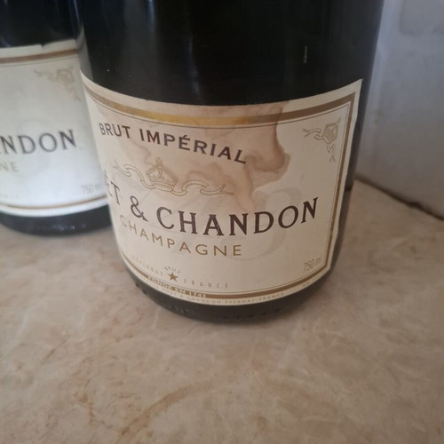 Moët & Chandon Brut Impérial Champagne set of 2 used decorative bottles