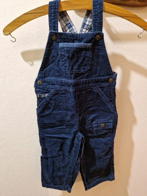 ZARA BABY baby overalls 12-18 months like new, dark blue corduroy