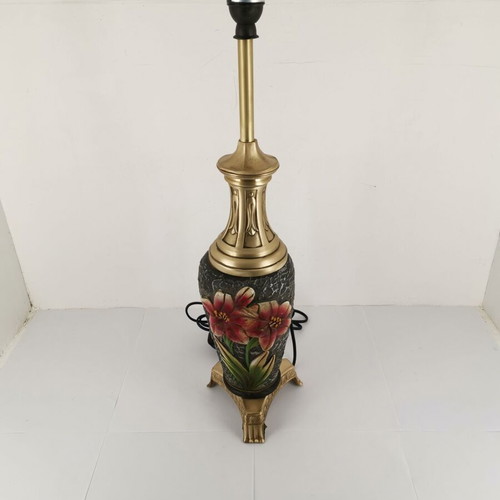 Table lamp ceramic and bronze vase composition 1950s used without lampshade