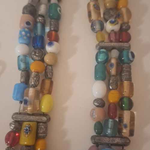 Summer belt with colorful beads like new, 1m with chain