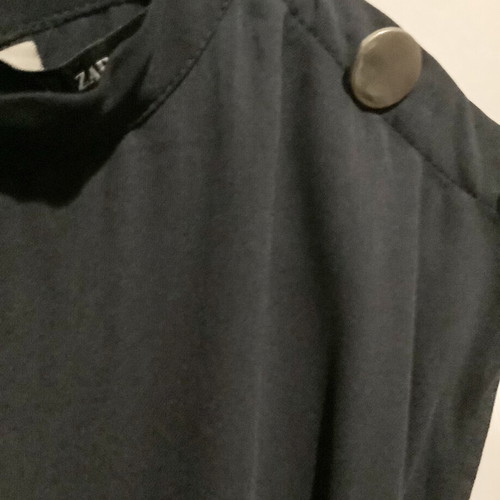 Zara jumpsuit like new dark blue with belt detail and metal buttons size S