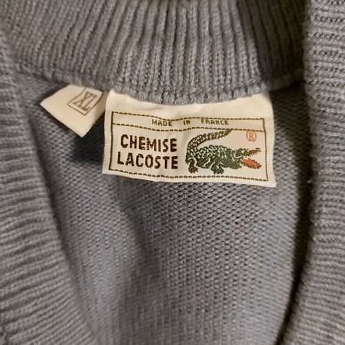 Lacoste sweater XL light blue like new, made in France
