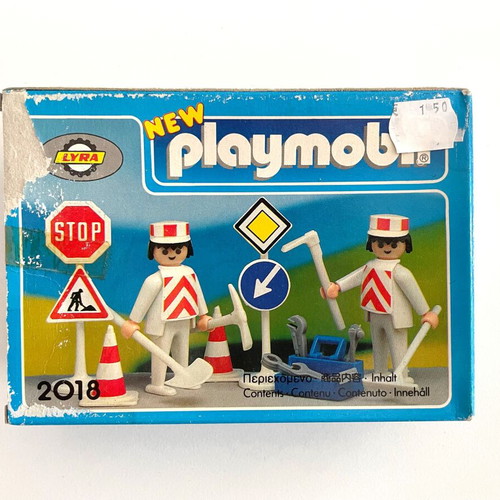 Playmobil Lyra 2018 road workers set used