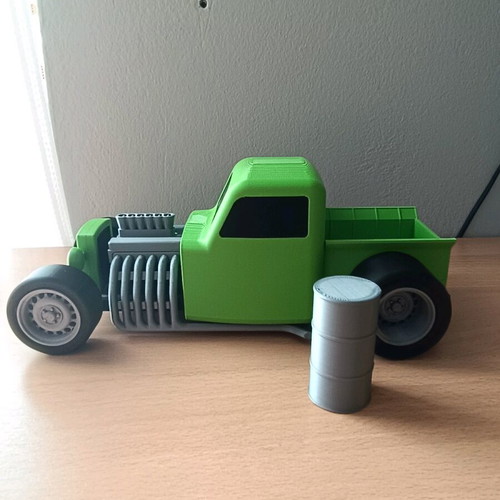Hot Rod car with 3D printing new