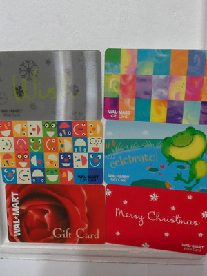 WAL MART gift card collection new, 6 different cards without value