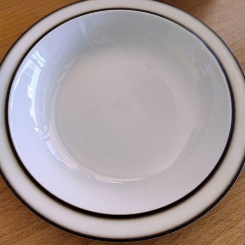 Thomas Germany set of 5 porcelain soup plates, vintage mid century