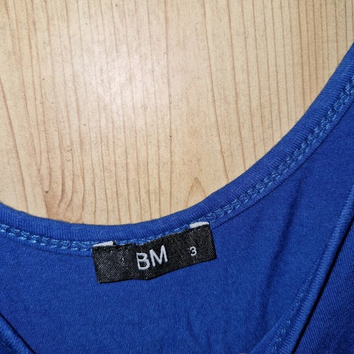 Long blue dress used, size L with small stain