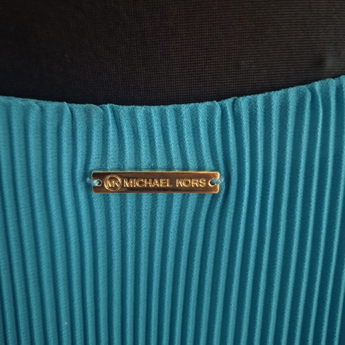 Michael Kors blouse aqua marine with silver shoulder details like new