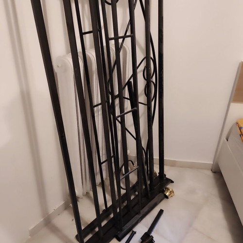 Metal bed frame 160 cm used, no screws or slats