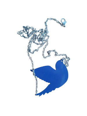 Necklace like new, blue and white