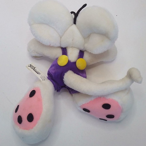 Plush Mouse Diddl with suction cups used Thomas Goletz
