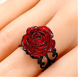 Δαχτυλίδι γοτθικό τριαντάφυλλο