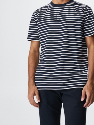 Μπλουζάκι T-Shirt βαμβακερό ριγέ μπλε μέγεθος XL καινούργιο