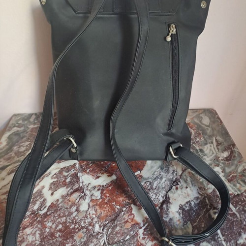 Black daily backpack used, shoulder type