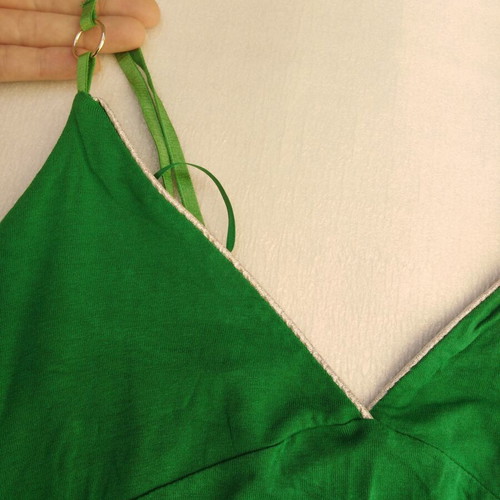 Vintage green camisole top with belt, like new, size M