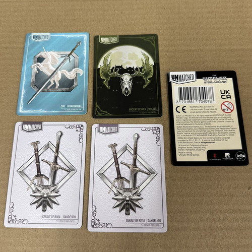Unmatched The Witcher Steel & Silver foil promo cards new