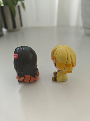 Demon Slayer Nezuko and Zenitsu figures like new, chibi style