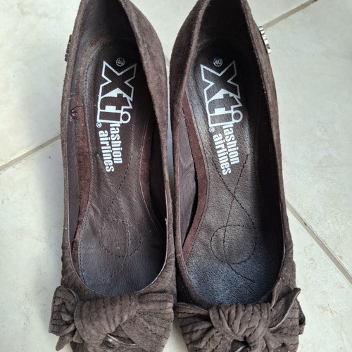 Xti Suede Brown Pumps Size 40 New with Non-Slip Sole