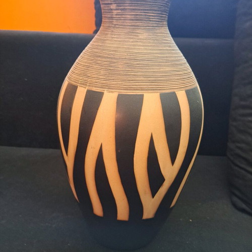Decorative vase in beige brown shades new