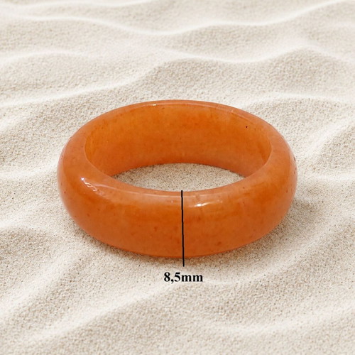 Handmade Agate Stone Ring new, orange