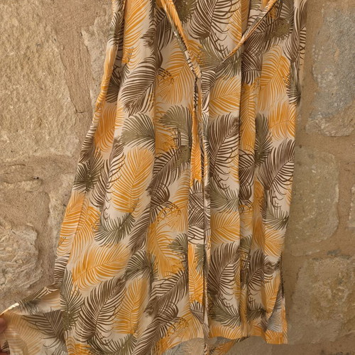 Saint Tropez Tropical Palm Leaf Dress like new, colorful, size S