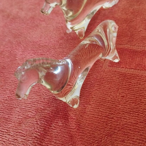 Decorative antique horses used, knife holders, 8 cm, broken legs