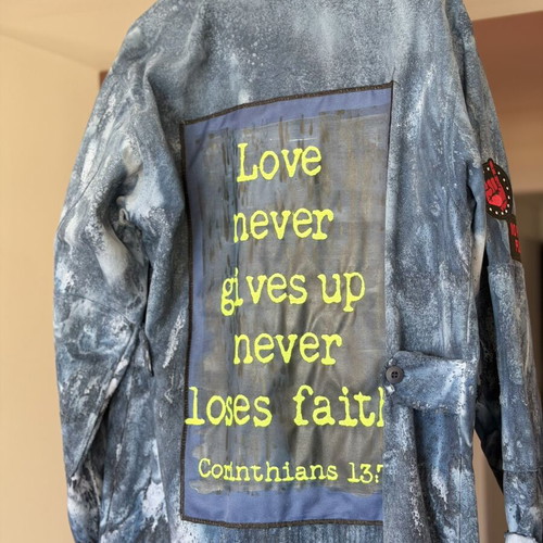 Áyios Athens Statement Jacket Blue Large like new