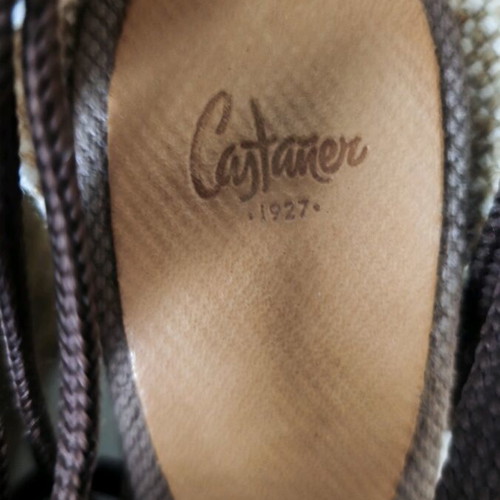 Castaner platforms used beige with brown laces size 37