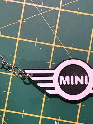 Mini Cooper 3D Printed Car Keychain new, multi-color