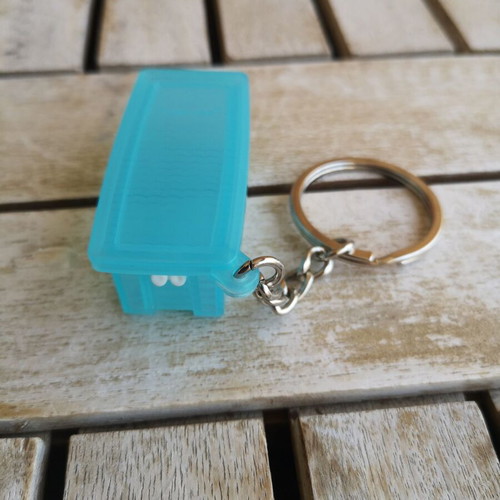 Tupperware Blue Fruit Container Keychain New Collectible
