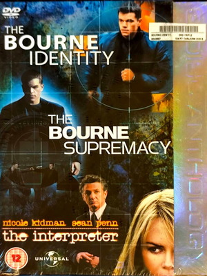 DVD ανθολογία ταινιών δράσης με The Bourne Identity και The Interpreter