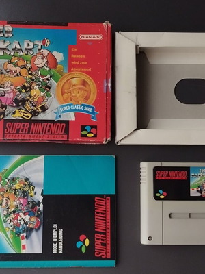 Nintendo SNES παιχνίδι Super Mario Kart μεταχειρισμένο, λειτουργεί κανονικά