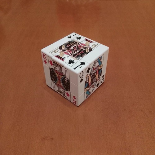 Rubik's Cubes new, set of 3 with world map, playing cards, chemical elements