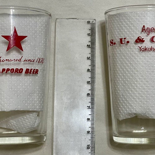 Sapporo Beer Glass Set 1976 centennial edition like new