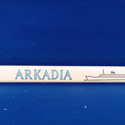 Greek Line promotional pencil used with triangular shape
