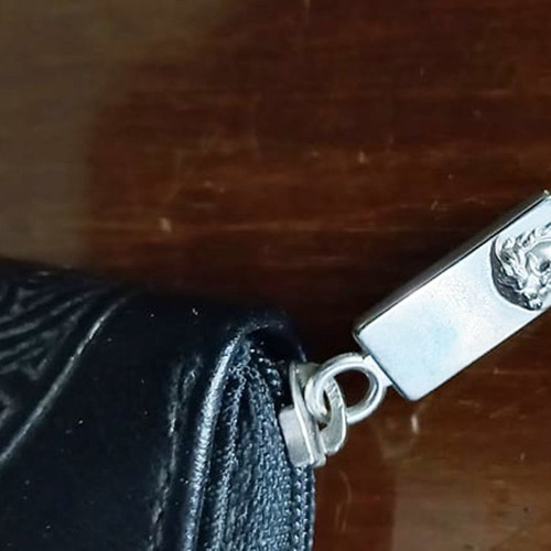 Versace Classic Collectible Coin Wallet With Medusa Stamp