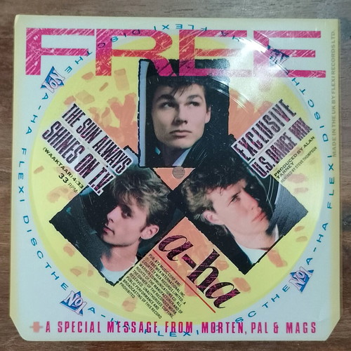 A-ha The Sun Always Shines on TV flexi-disc vinyl 7" used